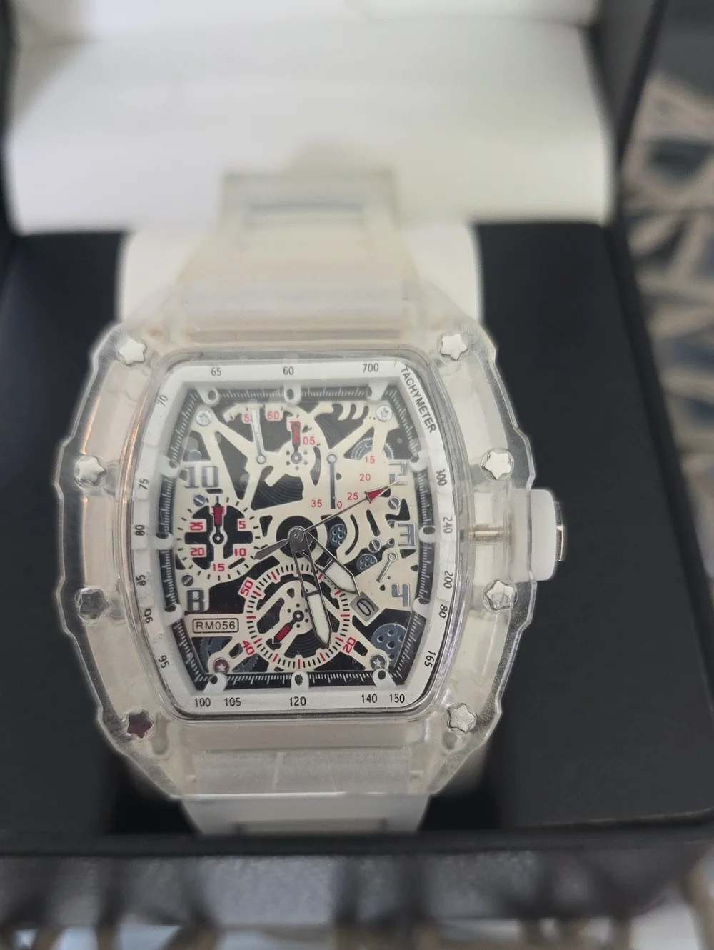 279. Pair of Skeleton Dial Watches — Black & Clear